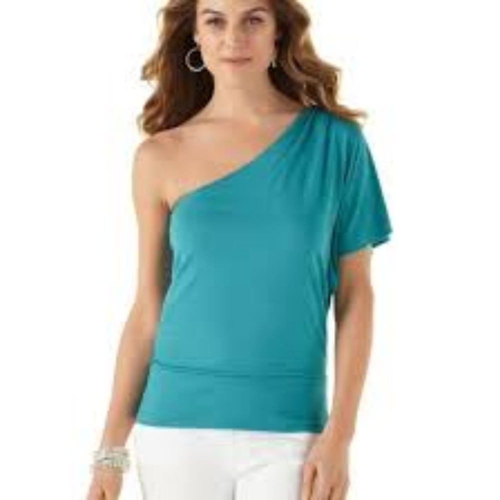 One-shoulder Butterfly-Sleeve Top